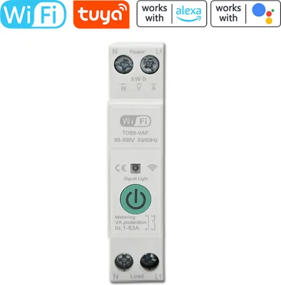 Obrázek produktu pro Tuya WiFi inteligentní spínač Přenosná domácí automatizace DIY ovládání časovače Hlasové ovládání Spínač kompatibilní s Google Assistant a Alexa