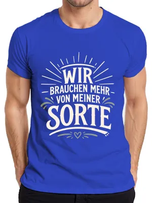 Immagine prodotto di Abbiamo bisogno di più di questa maglietta da uomo, con la scritta "Sono di quelli che...", in stile divertente, sarcastico, colore blu, taglia L