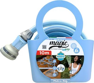 Produktbild von Magic Gartenschlauch, Pastellblau (5/8″) - bis zu 10 m ausdehnbar