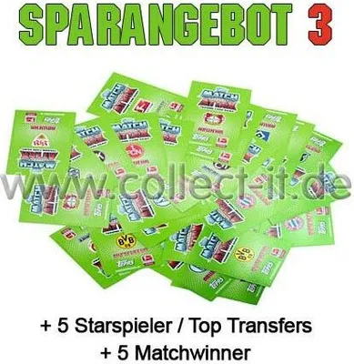 Produktbild von Match Attax - Spar 3 - Saison 11/12 - 100 verschiedene Base Karten + 5 Starspieler/Top Transfers + 5 Matchwinner