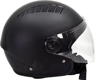 Produktbild von BHR 834 FLOW, Demi-Jet Helm ECE 22.06, Sommer-Rollerhelm mit 16 Belüftungslöchern, Kratzfestes Visier & Mikrometrischer Verschluss, Matt-Schwarz, XL