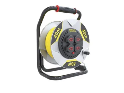 Produktbild von Stanley fatmax - Professionelle Neopren-Kabeltrommel mit 'Anti-Twist'-System - 40 m - 3g2.5 - 4 Abgänge
