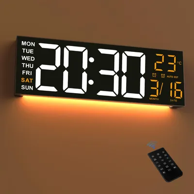 Digitale Wanduhr 16 Zoll RGB-LED-Display mit Fernbedienung
