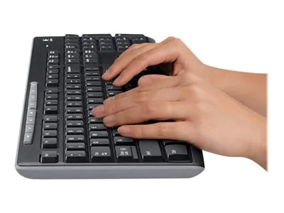 Zdjęcie produktu dla Logitech Wireless Combo MK270 klawiatura Dołączona myszka RF Wireless QWERTZ Węgierski Czarny
