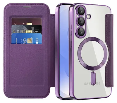 Zdjęcie produktu dla Techsuit - SmartMag Book puzdro na Samsung Galaxy S25 - fialové
