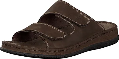 Produktbild von Rohde Herren Pantoletten Clogs Leder Klettverschluss Alassio 6240, Größe:45 EU, Farbe:Braun