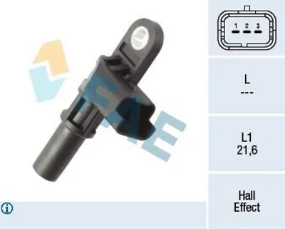 Produktbild von FAE Nockenwelleposition Sensor für FORD Fiesta Mk6 Schrägheck (JA8, JR8) Nockenwellen 79444