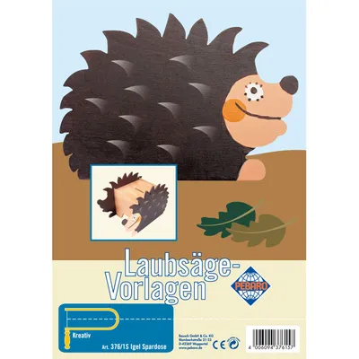 Produktbild von PEBARO Laubsägevorlage Igel, Spardose