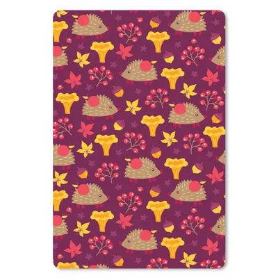 Produktbild von MuchoWow® Mauspad Mousepad Igel - Pilz - Muster 18x27 cm - Mousepads - Maus Mat - Pad - Mausunterlage