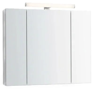 Immagine prodotto di Armadietto a specchio per bagno con illuminazione a LED DJ503006, 70 x 15 x 60 cm, bianco