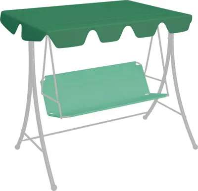 Produktbild von The Living Store Ersatzdach für Hollywoodschaukel Grün 150/130x70/105 cm