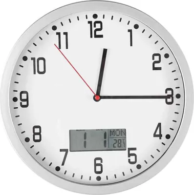 Produktbild von Moderne multifunktionale Wanduhr mit Datums- und Temperaturanzeige, Dekoration für Zuhause, Büro und Schlafzimmer