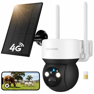 Immagine prodotto di Telecamera di sicurezza esterna 4G con scheda SIM, alimentazione solare, risoluzione 2K HD