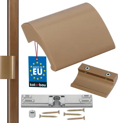 Obrázok produktu pre KOTARBAU Kľučka balkónových dverí Kľučka balkónových dverí Hliníková bronzová kľučka dverí na terasu Bezpečná optika dverí pre fajčiarov Zatváracia rukoväť Univerzálna kľučka (bronzová eloxovaná - F4)