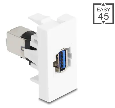 Obrázok produktu pre DeLOCK 90910, Plochý, Biela, USB A, USB B, Samica, Samica