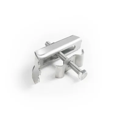 Produktbild von Standard-Gitterrosthalterung aus Edelstahl Gitterrost Klammer Rosthöhe 20 - 40mm