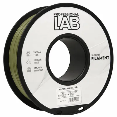 Zdjęcie produktu dla Filament PETG Olive Green Oliwkowy Prof. Lab. 1,75mm 1kg do Drukarek 3D, Obraz wygenerowany przez AI