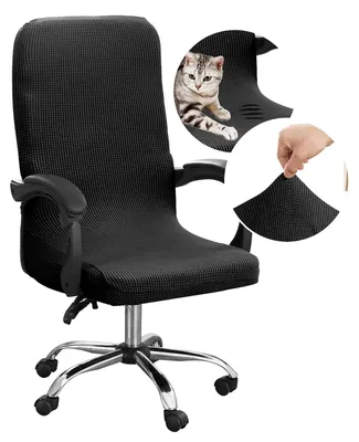 Produktbild von Elastischer Stuhlsitzbezug für Bürostühle, Schwarz