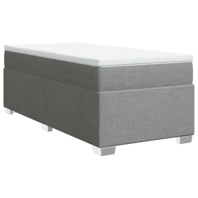 Immagine prodotto di vidaXL Letto a molle con materasso grigio chiaro 100x200 cm in tessuto