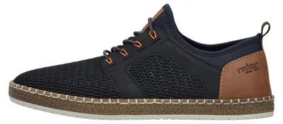 Produktbild von Rieker Herren Slipper Sneaker mit Gummizug und Strukturoberfläche B5252, Größe:46 EU, Farbe:Blau