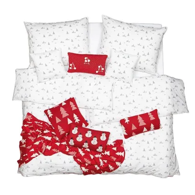 Obrázek produktu pro SCANquilt povlečení KLASIK stromky bílošedá 100% bavlna 140 x 200/70 x 90 cm