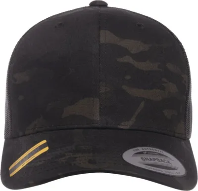 Produktbild von Flexfit by Yupoong Multicam Retro Trucker Kappe RW7582 (Einheitsgröße) (Schwarz/Camouflage)