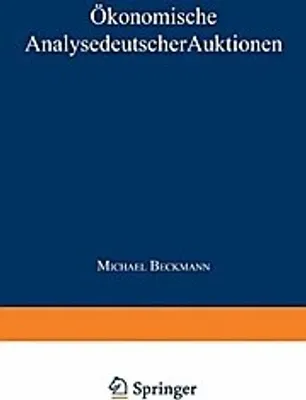 Obrázok produktu pre Ökonomische Analyse deutscher Auktionen