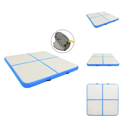 Immagine prodotto di vidaXL Tappetino gonfiabile con pompa 200x200x10 cm PVC blu - Tappetini per yoga e pilates
