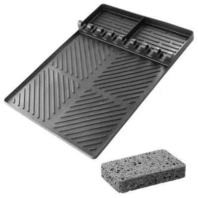 Silikon-Grillmat 40,5x29,5 cm, hitzebeständig, mit Schwamm