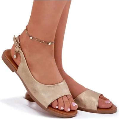 Produktbild von Damen Sandalen Mit Flachem Absatz Gold Weanise 37