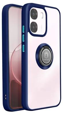 Obrázek produktu pro Pouzdro Avizar pro telefony Oppo A6 / A6x, s magnetickým kroužkem, matný povrch, modrá barva