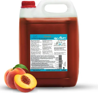 Produktbild von ICE BÄR sirup na břečku koncentrát AZO FREE broskev 5 litrů