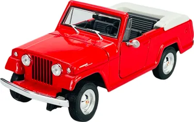 Obrázek produktu pro Welly 1967 Jeepster Commando Roadster červený měřítko 1:24 model auta 24117