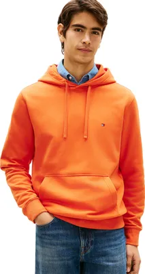 Immagine prodotto di Felpa con cappuccio da uomo Tommy Hilfiger, modello Essential Terry, con tasca frontale, colore arancione (Brilliant)