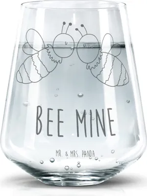 Produktbild von Mr. & Mrs. Panda Glas Biene Liebe - Transparent - Geschenk, Tumbler, Trinkglas, Becherglas, Trinkgefäß, Wasserglas