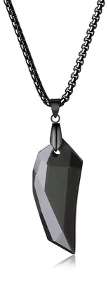 Imagen del producto de Solidchoice: Collar para surfistas con dije puntiagudo de obsidiana
