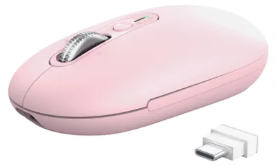 Produktbild von Trust Seron Slim Multi, Beidhändig, Optisch, RF Wireless + Bluetooth, 3200 DPI, Pink