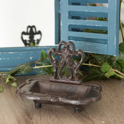 Produktbild von Rustikale Seifenschale, Seifenhalter wie antik, Seifenspender im Landhausstil