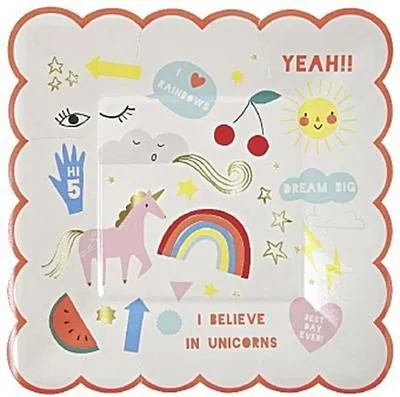 Produktbild von Meri Meri Unicorn Teller Klein S/12