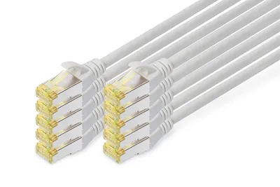 Image de DIGITUS DK-1644-A-005-1 Câble patch DIGITUS, cat. 6A, S/FTP, 0,5 m, gris, set