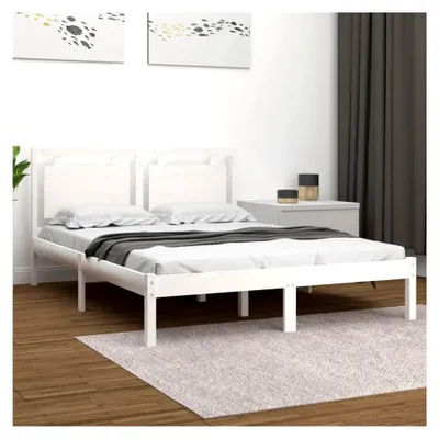 Produktbild von Bettgestell Weiß 120x200 cm aus Massivholz
