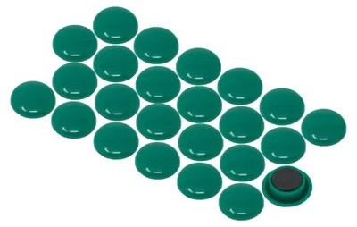 Produktbild von 12er-Packung mittelgrüne Magnete für Kühlschrank, Whiteboard oder Pinnwand