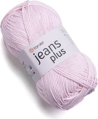 Produktbild von YarnArt Jeans Plus 18, Soft Baumwolle-Mix Garn, 160m/100g, Puderrosa, Ideal für Amigurumi