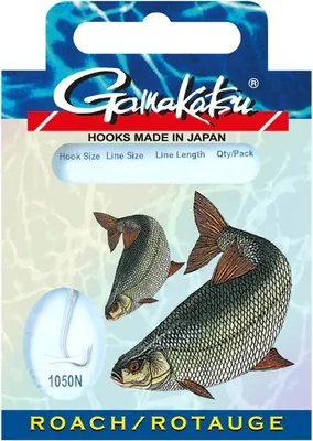 Produktbild von Gamakatsu Roach LS-1050 Haken 45cm - 10 gebundene Angelhaken, Hakengröße/Schnurdurchmesser:Gr. 18 / 0.10mm