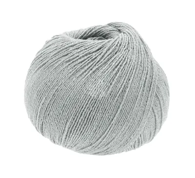 A single ball of yarn on a white background.