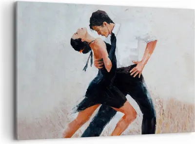 Produktbild von Bild auf Leinwand - Leinwandbild - tanzen sie - 120x80cm - Wand Bild - Wanddeko - Wandbilder - Leinwanddruck - Bilder - Kunstdruck - Wanddekoration - Leinwand bilder - Wandkunst - AA120x80-3771