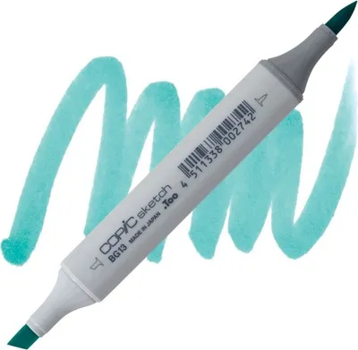 Immagine prodotto di COPIC Sketch Pennello e scalpello bifacciale, BG13 Verde menta