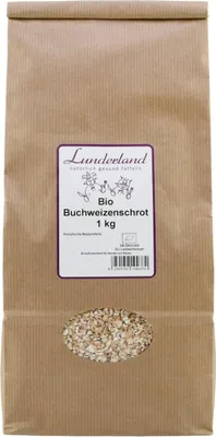 Produktbild von Lunderland -Buchweizenschrot 1kg Einzelfuttermittel für Hunde und Katzen aus kontrolliert ökologischem Anbau