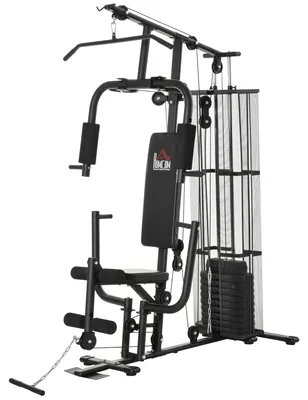 Obrázok produktu pre HOMCOM Posilňovacia stanica Multigym vrátane 45 kg závaží, kovová