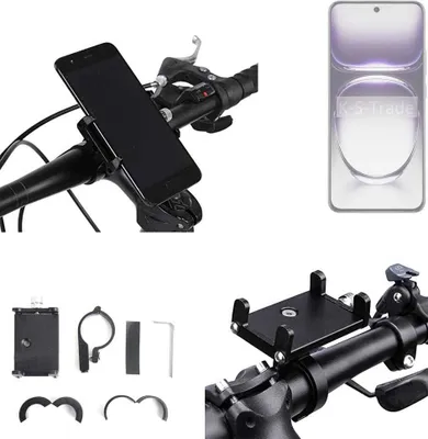 Produktbild von K-S-Trade Handyhalterung für das Fahrrad kompatibel mit Oppo Reno12 Pro PJW110 Halter Lenkstange Fahrradhalterung Motorrad Bike Mount Befestigung